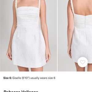 Rebecca Vallance Strapless White Dress